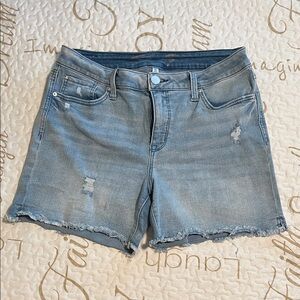 Seven7 Light Blue Distressed Jean Shorts Womens Sz 10